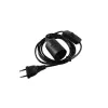 Cabo de alimentação Eurolite 51100666 preto 1,7 m H05VV-F 230 V