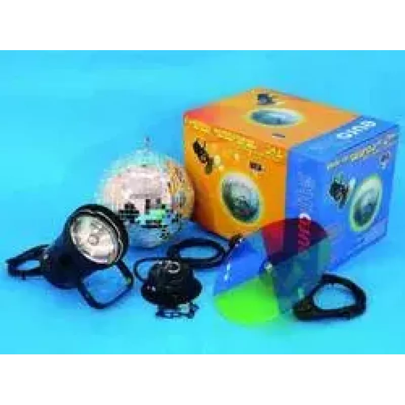 Conjunto de bola de espelhos 20 cm Eurolite Multicolour 30W 230V