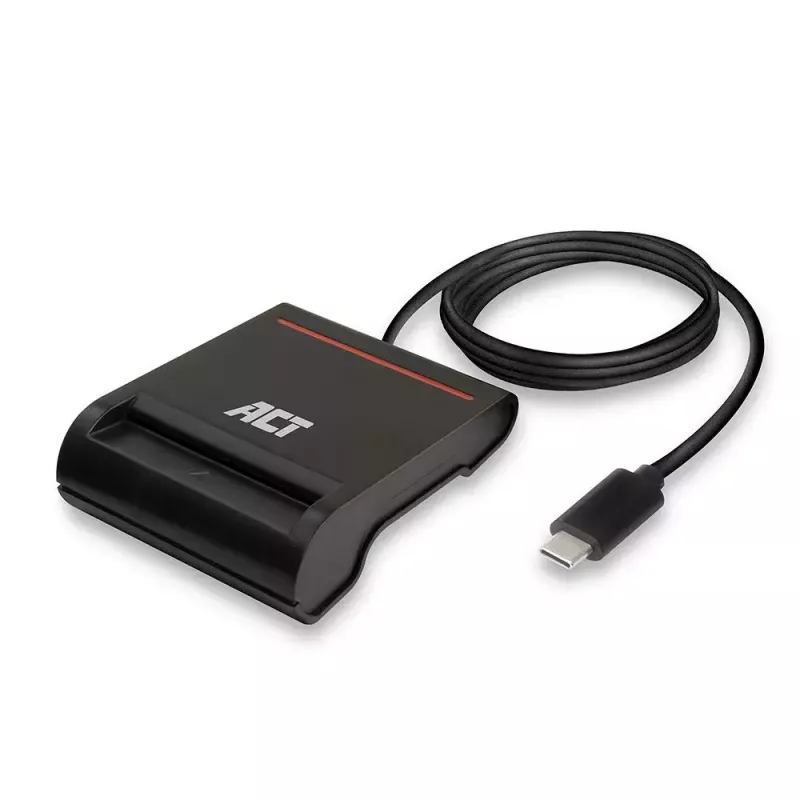 Leitor de cartões smartcard eID USB-C externo ACT, preto