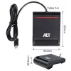 Leitor de cartões smartcard eID USB-C externo ACT, preto