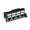 Placa adaptadora ACT para 4 x Keystone FTP, adaptador, preto, 1 unid.