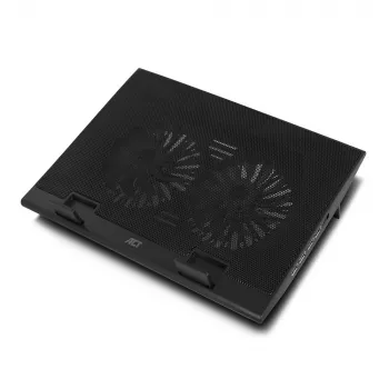 Suporte para portátil ACT AC8105 com ventoinha, altura ajustável, 2 posições, hub de 4 portas