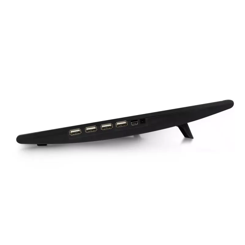 Suporte para portátil ACT AC8105 com ventoinha, altura ajustável, 2 posições, hub de 4 portas