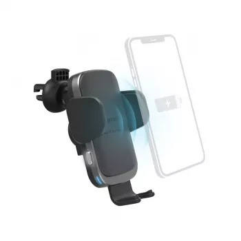 Hama FC10 Motion smartphone preto, metálico isqueiro carregamento sem fios carregamento rápido automóvel