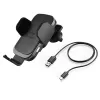 Hama FC10 Motion smartphone preto, metálico isqueiro carregamento sem fios carregamento rápido automóvel