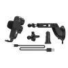 Hama FC10 Motion smartphone preto, metálico isqueiro carregamento sem fios carregamento rápido automóvel