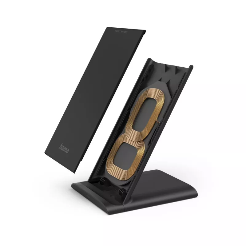 Hama QI-FC10S smartphone preto USB carregamento sem fios carregamento rápido interior