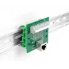 Conector fêmea RJ50 DeLOCK para bloco de terminais com botão de pressão para calha DIN angular