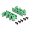 Conector fêmea RJ50 DeLOCK para bloco de terminais com botão de pressão para calha DIN angular