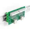 DeLOCK RJ50 2 x conector fêmea para 2 x borne de série com botão de pressão para calha DIN