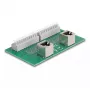 DeLOCK RJ50 2 x conector fêmea para 2 x bloco de terminais com botão de pressão para calha DIN angular