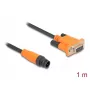 Cabo CAN-Bus DeLOCK M12 codificado A 5 pinos ficha macho para conector fêmea D-Sub 9 1 m