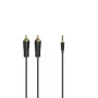 Cabo de áudio Hama 00205260 1,5 m 3,5 mm 2 x RCA preto