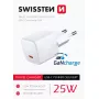 Carregador de viagem mini GaN 25W PD USB-C SWISSTEN carregador rápido para telefones e tablets