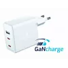 Carregador de viagem GaN 70W 2×USB-C SWISSTEN carregador rápido para portáteis e telefones
