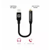 Adaptador de áudio SWISSTEN Lightning para jack 3,5 mm SW-LIGHT-3.5MM-BK, cabo 0,15 m, preto