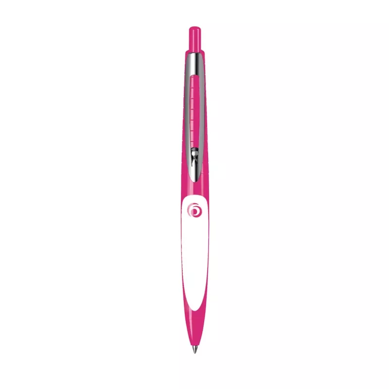 Caneta de retrátil com clipe Herlitz my.pen rosa branco azul