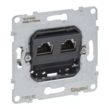 Legrand 765062 Tomada 2 x RJ-45 preta