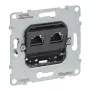 Legrand 765062 Tomada 2 x RJ-45 preta