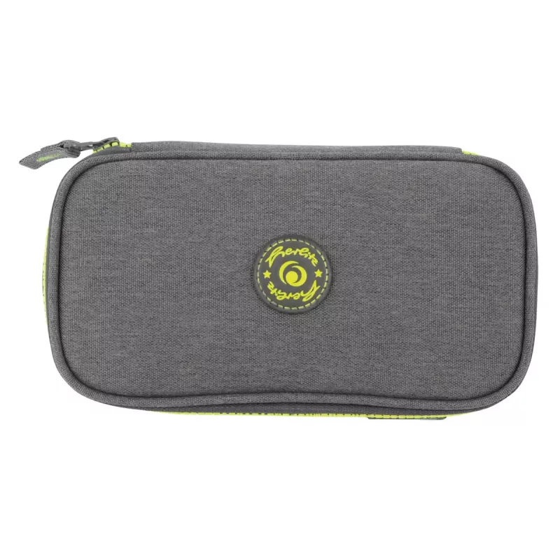 Estojo Herlitz beatBox ABC poliéster cinzento amarelo 225x120x70mm