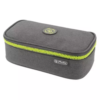 Estojo Herlitz beatBox ABC poliéster cinzento amarelo 225x120x70mm