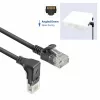 ACT Preto 0,25 metros Cabo de rede Slimline U/UTP CAT6A LSZH com fichas RJ45 90° anguladas para baixo para reto