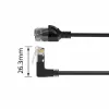 ACT Preto 0,25 metros Cabo de rede Slimline U/UTP CAT6A LSZH com DC4952