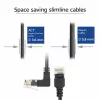 ACT Preto 0,25 metros Cabo de rede Slimline U/UTP CAT6A LSZH com DC4952