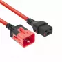 ACT Cabo de alimentação C19 IEC Lock - C20 IEC Lock Dual Locking vermelho 1 m, PC3633
