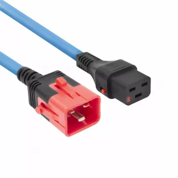 ACT Cabo de alimentação C19 IEC Lock - C20 IEC Lock Dual Locking azul 2 m, PC3638