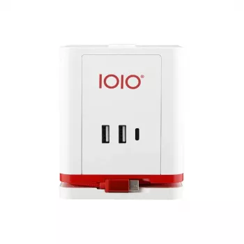 Cubo de extensão de energia Olympia SW 1000 – 3 tomadas AC, 1,5 m de cabo, 230 V/16 A, vermelho e branco