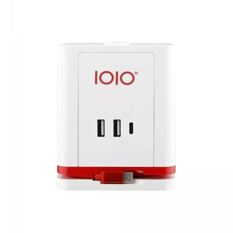 Cubo de extensão de energia Olympia SW 1000 – 3 tomadas AC, 1,5 m de cabo, 230 V/16 A, vermelho e branco