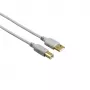 Hama 00200903 Cabo USB USB 2.0 1,5 m USB A USB B cinzento