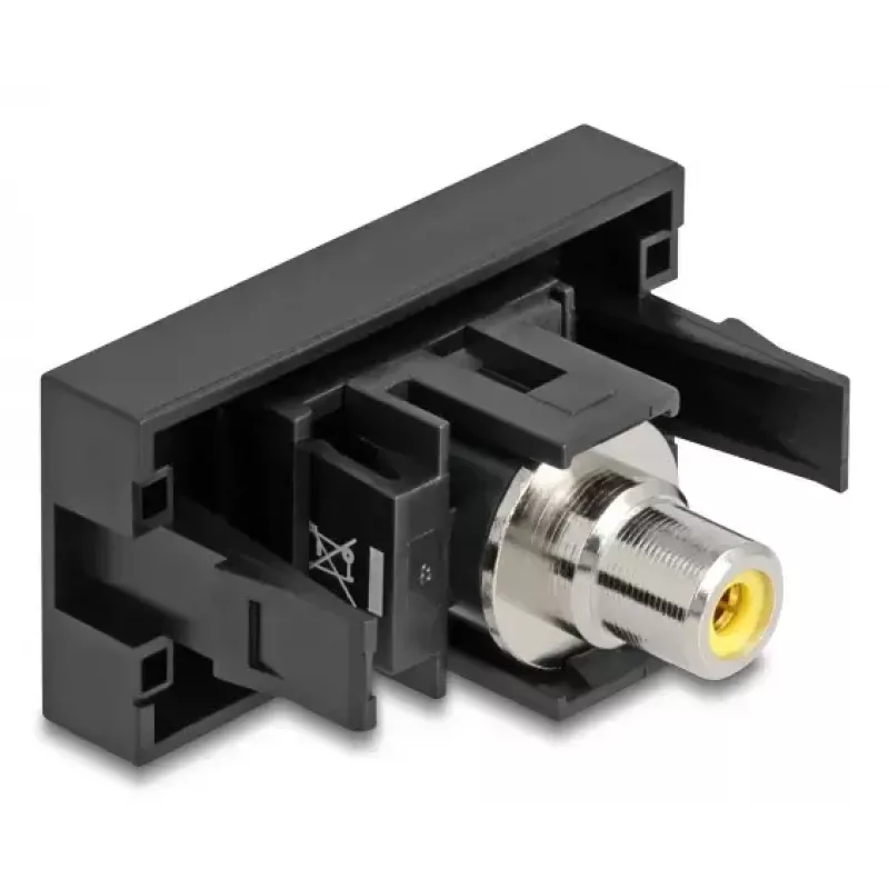 DeLOCK Easy 45 tomada RCA preta amarela conector fêmea conector fêmea