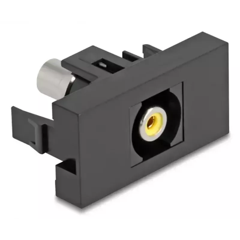 DeLOCK Easy 45 tomada RCA preta amarela conector fêmea conector fêmea