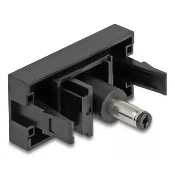 DeLOCK Easy 45 tomada DC preta conector fêmea conector macho 45mm