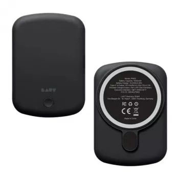 Powerbank LAUT PW02 5000 mAh carregamento sem fios preto