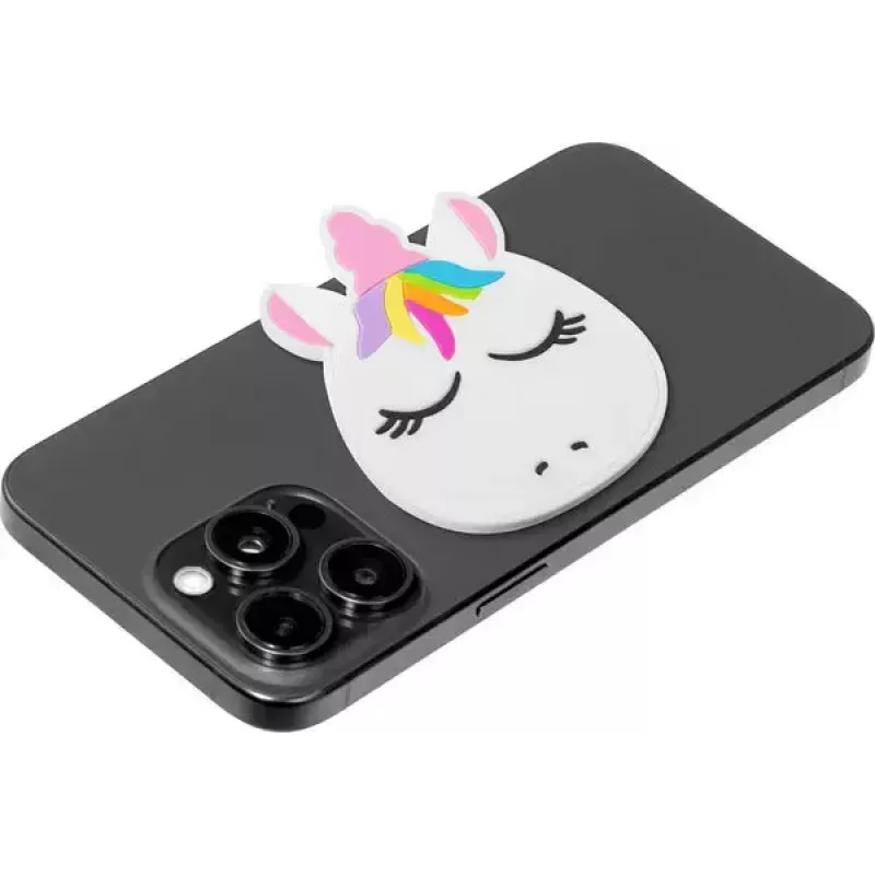 Pin LAUT MAGMOJI — autocolante decorativo em PVC branco, compatível com MagSafe