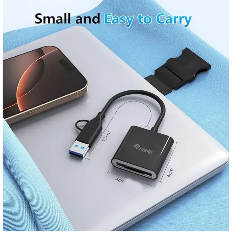 Leitor de cartões Equip 245461 USB 3.2 Gen 2 Type-C preto CFexpress 2.0