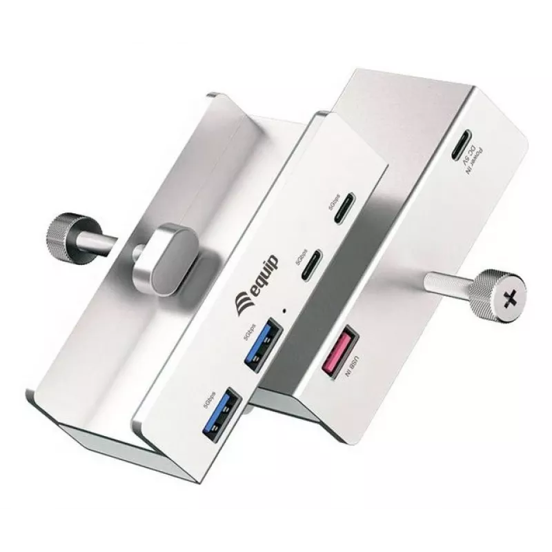Hub de interfaces Equip 128967 USB 3.2 Gen 1 (3.1 Gen 1) Type-A 5000 Mbit/s alumínio
