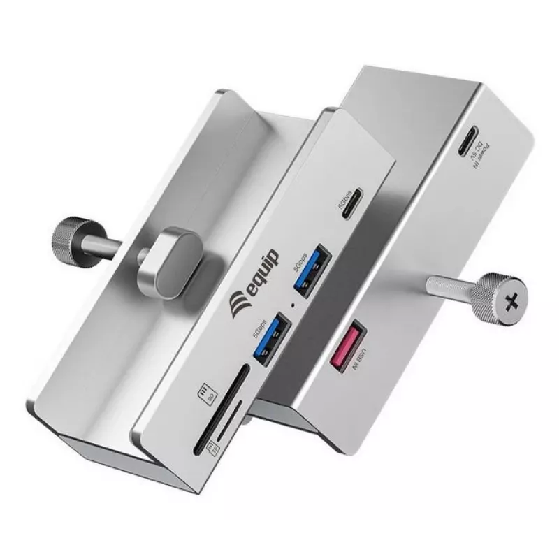 Hub de interfaces Equip 128968 USB 3.2 Gen 1 (3.1 Gen 1) Type-A 5000 Mbit/s alumínio