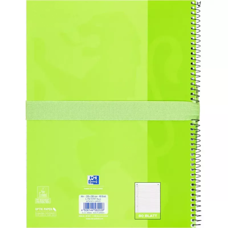 Estojo de lápis macio Oxford 400183591 verde 220x70x90 mm