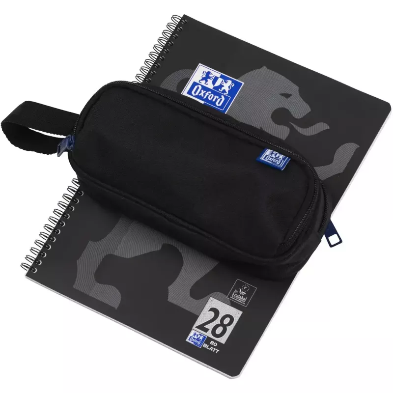 Estojo de lápis macio Oxford 400183523 preto 220x70x90 mm
