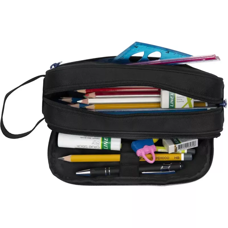 Estojo de lápis macio Oxford 400183523 preto 220x70x90 mm