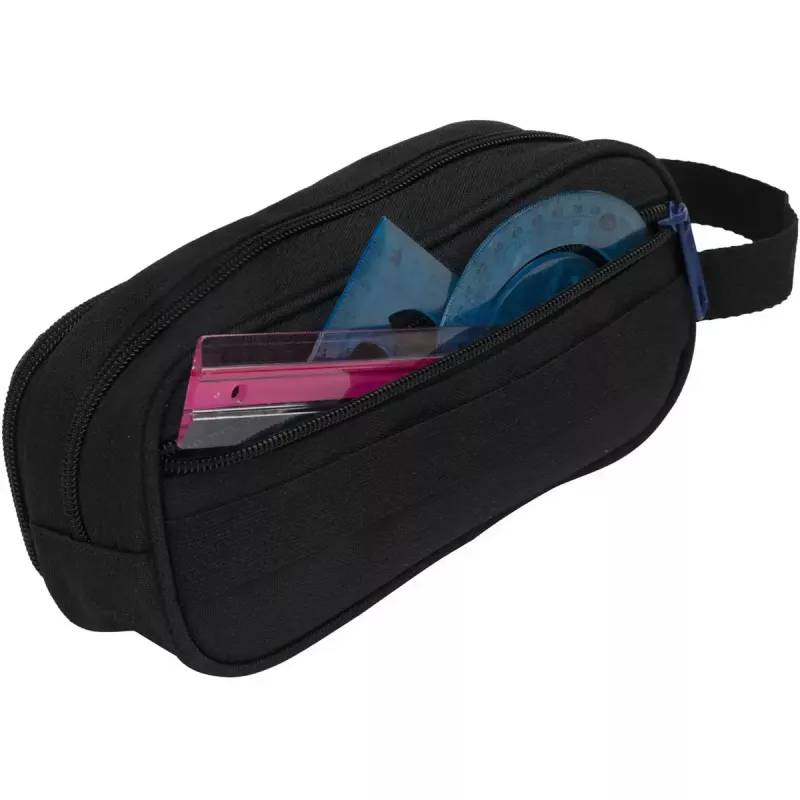 Estojo de lápis macio Oxford 400183523 preto 220x70x90 mm
