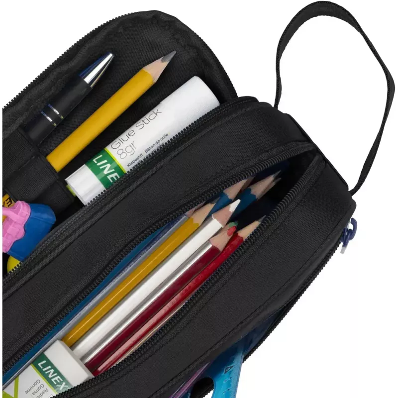 Estojo de lápis macio Oxford 400183523 preto 220x70x90 mm