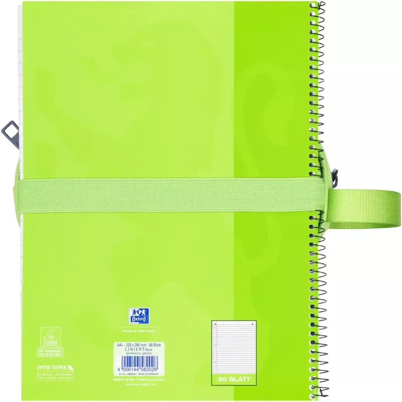Estojo de lápis macio Oxford 400183525 verde 220x70x90 mm
