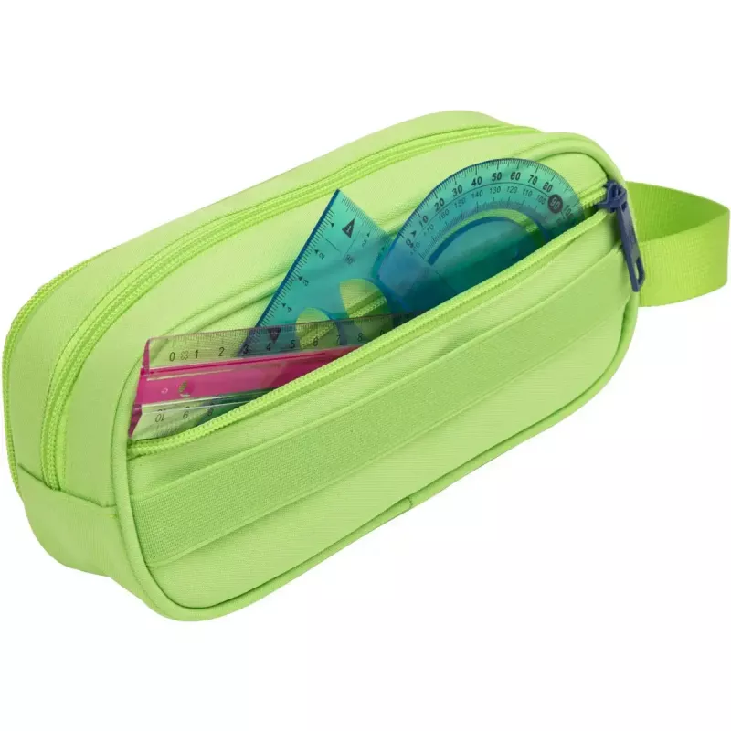 Estojo de lápis macio Oxford 400183525 verde 220x70x90 mm