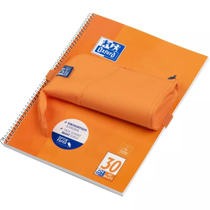 Estojo de lápis macio Oxford 400183528 laranja 220x70x90 mm