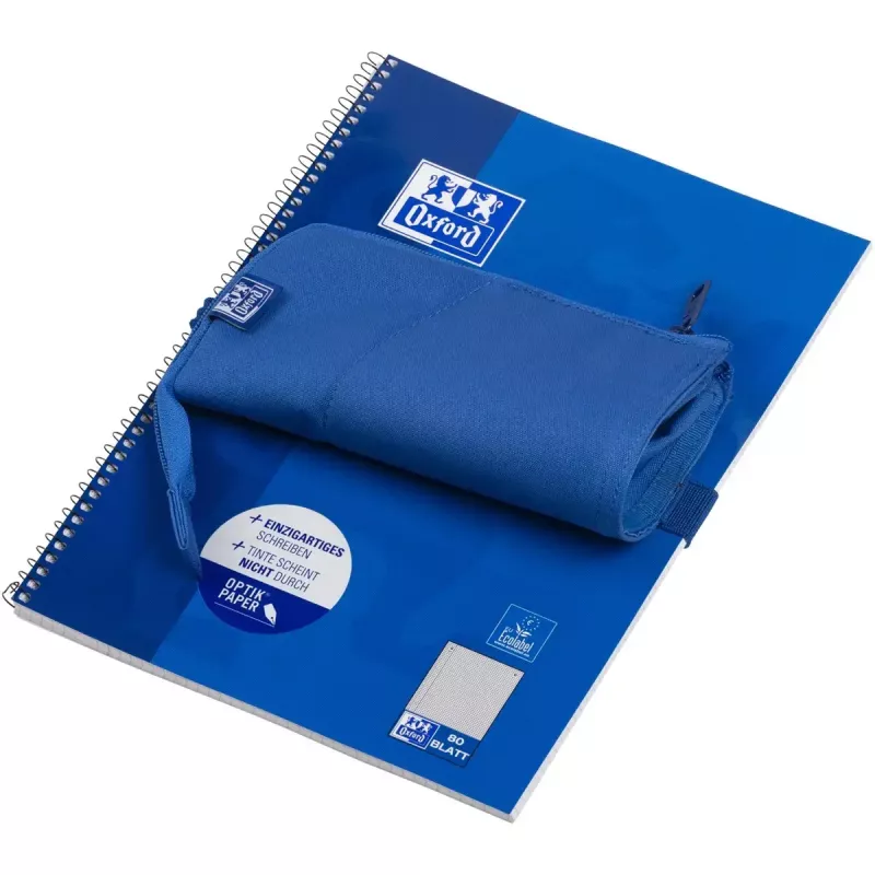 Estojo de lápis macio Oxford 400183529 azul 220x70x90 mm